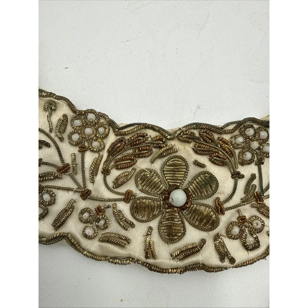 Vintage Bar & Beards Handmade India Beaded Embroidered Collar Applique Trim Lot